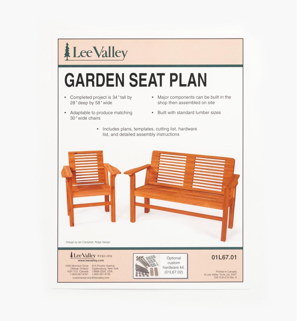01L6701 - Garden Seat Plan