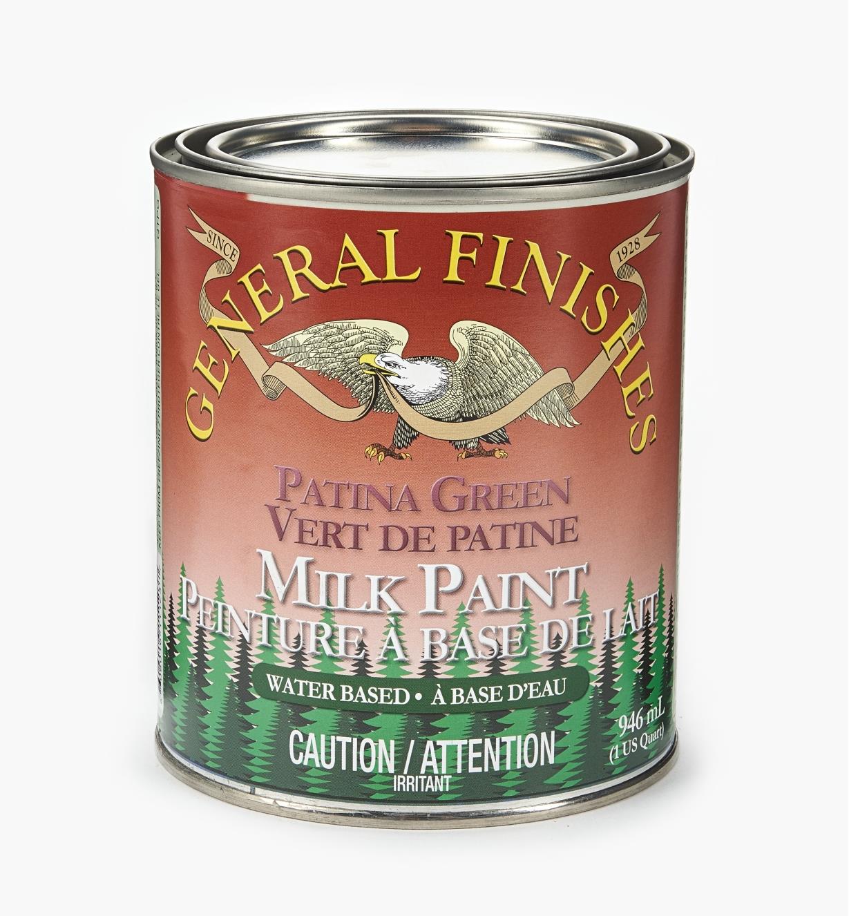 56Z1726 - Patina Green General Milk Paint, 1 qt.
