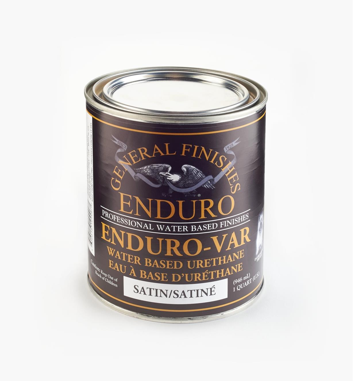 56Z1626 - Satin Enduro-Var Water-Based Varnish, 1 qt (946ml)