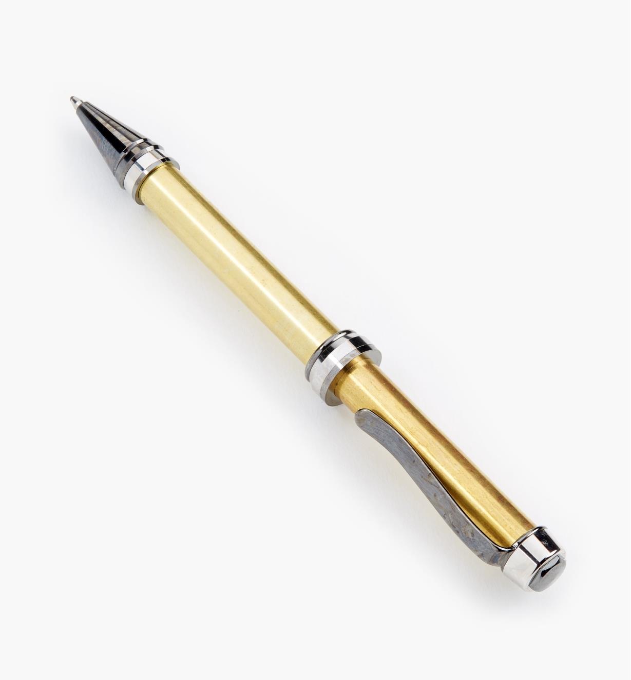 88K8091 - Extra-Large Twist Pen, Platinum/Black-Titanium