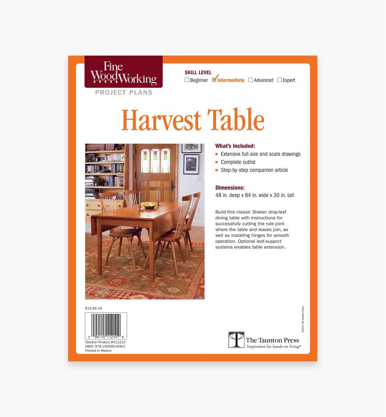 73L2537 - Harvest Table Plan
