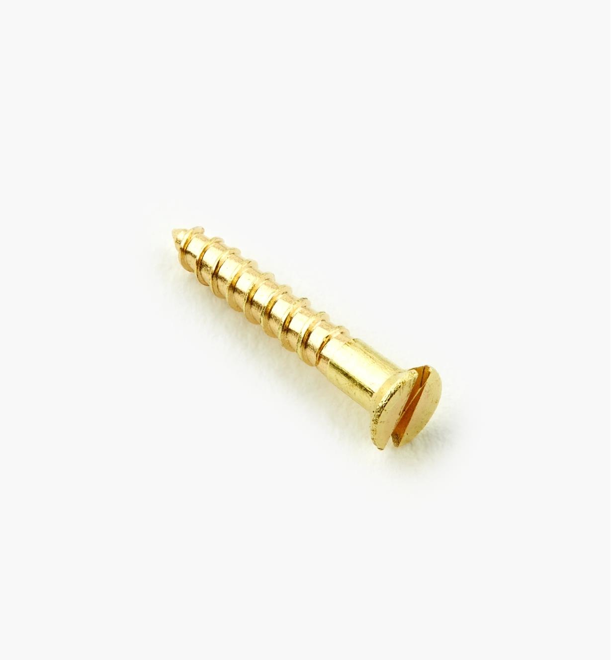 91Z0103 - #1, 1/2" Flat Brass Screws, pkg. of 100