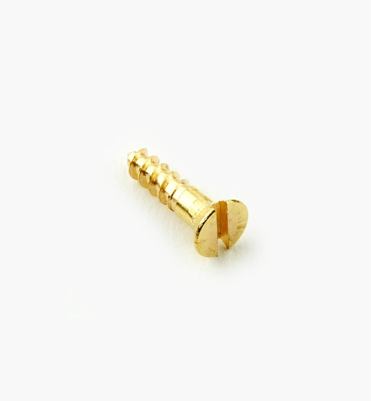 91Z0202X - #2, 3/8" Flat Brass Screws, pkg. of 10