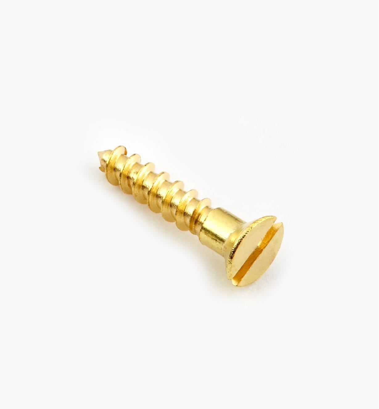 91Z0303X - #3, 1/2" Flat Brass Screws, pkg. of 10