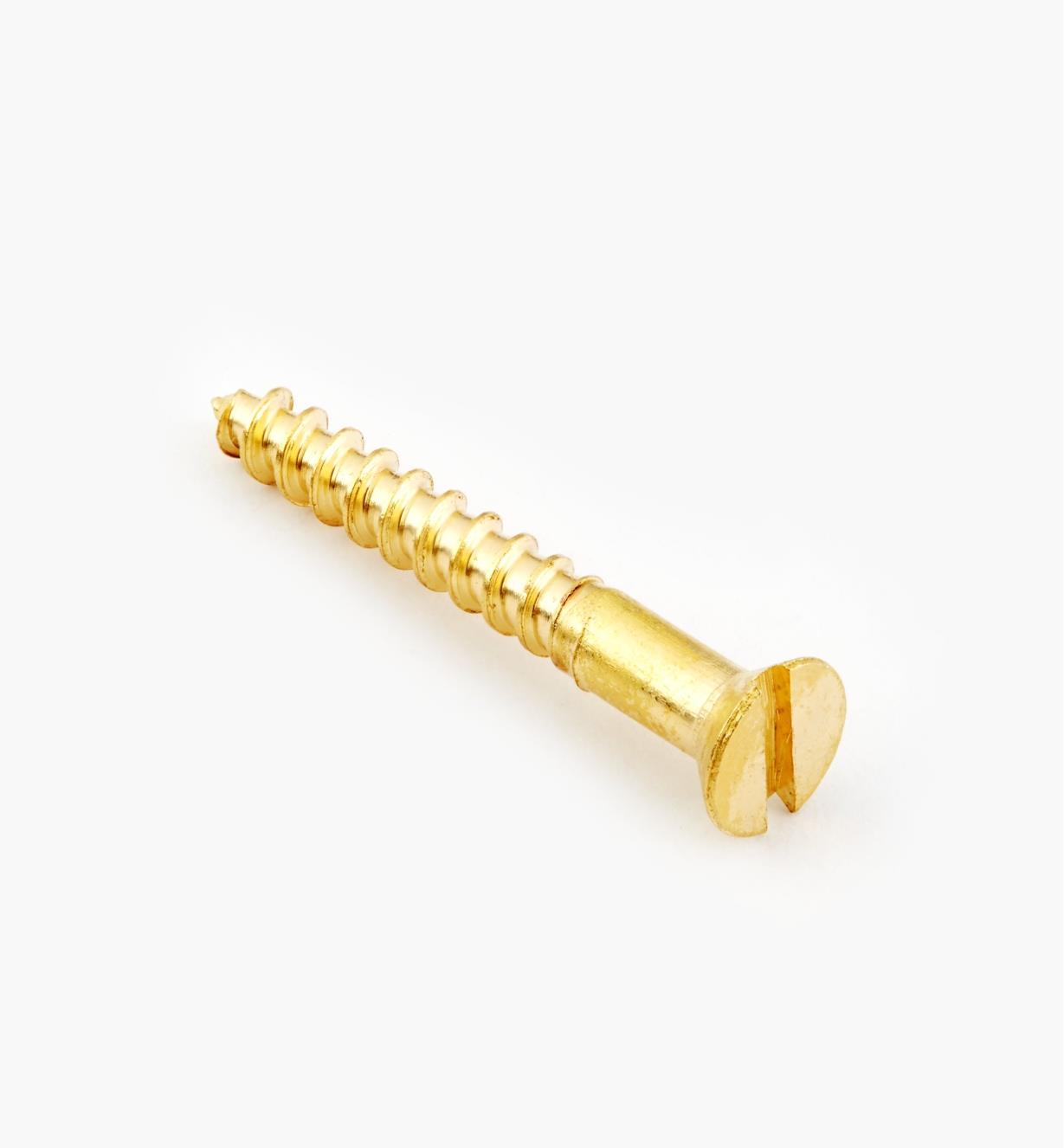 91Z0305 - #3, 3/4" Flat Brass Screws, pkg. of 100