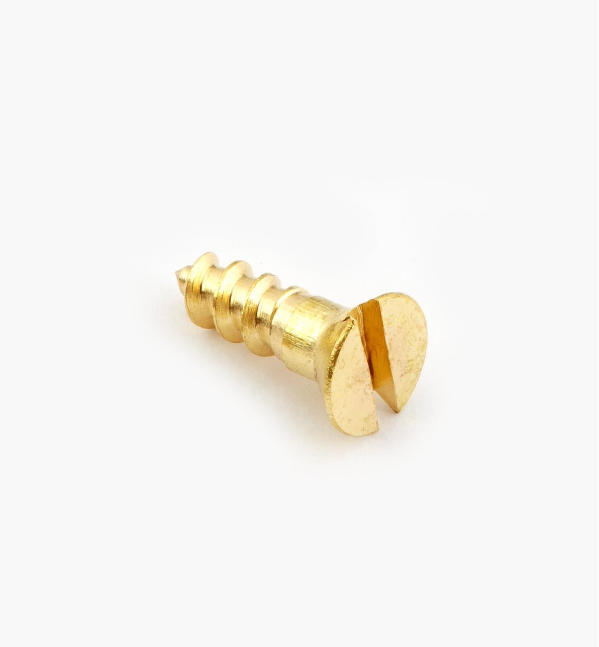 91Z0402X - #4, 3/8" Flat Brass Screws, pkg. of 10