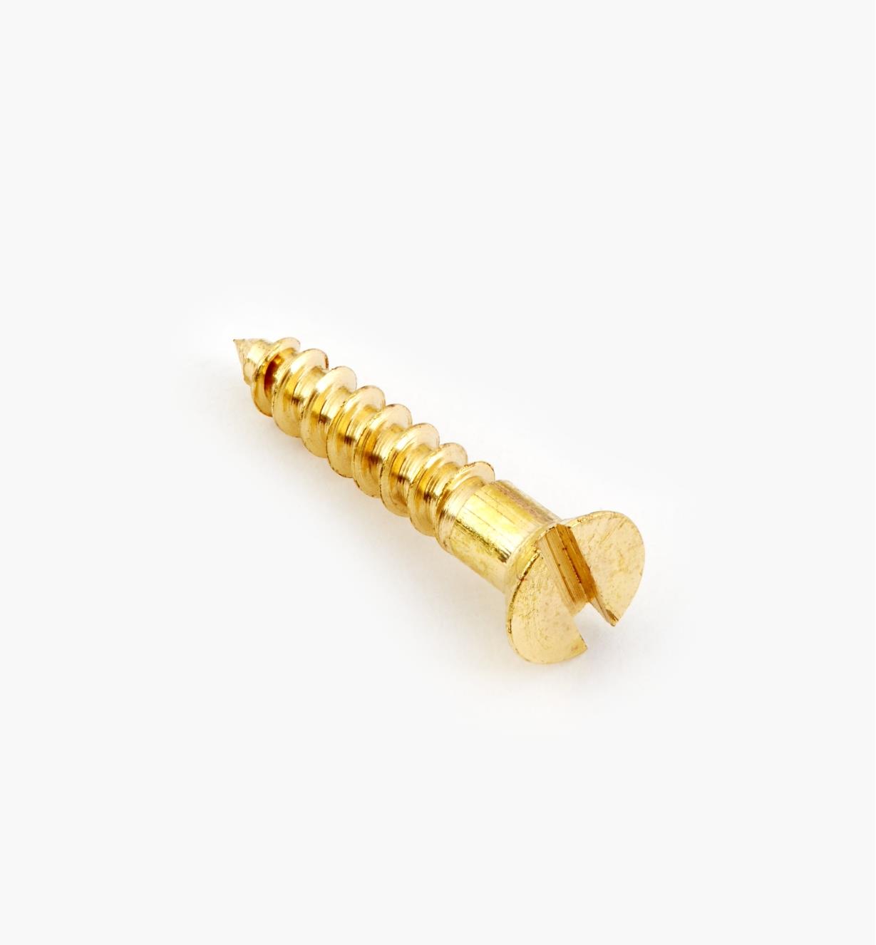 91Z0404 - #4, 5/8" Flat Brass Screws, pkg. of 100