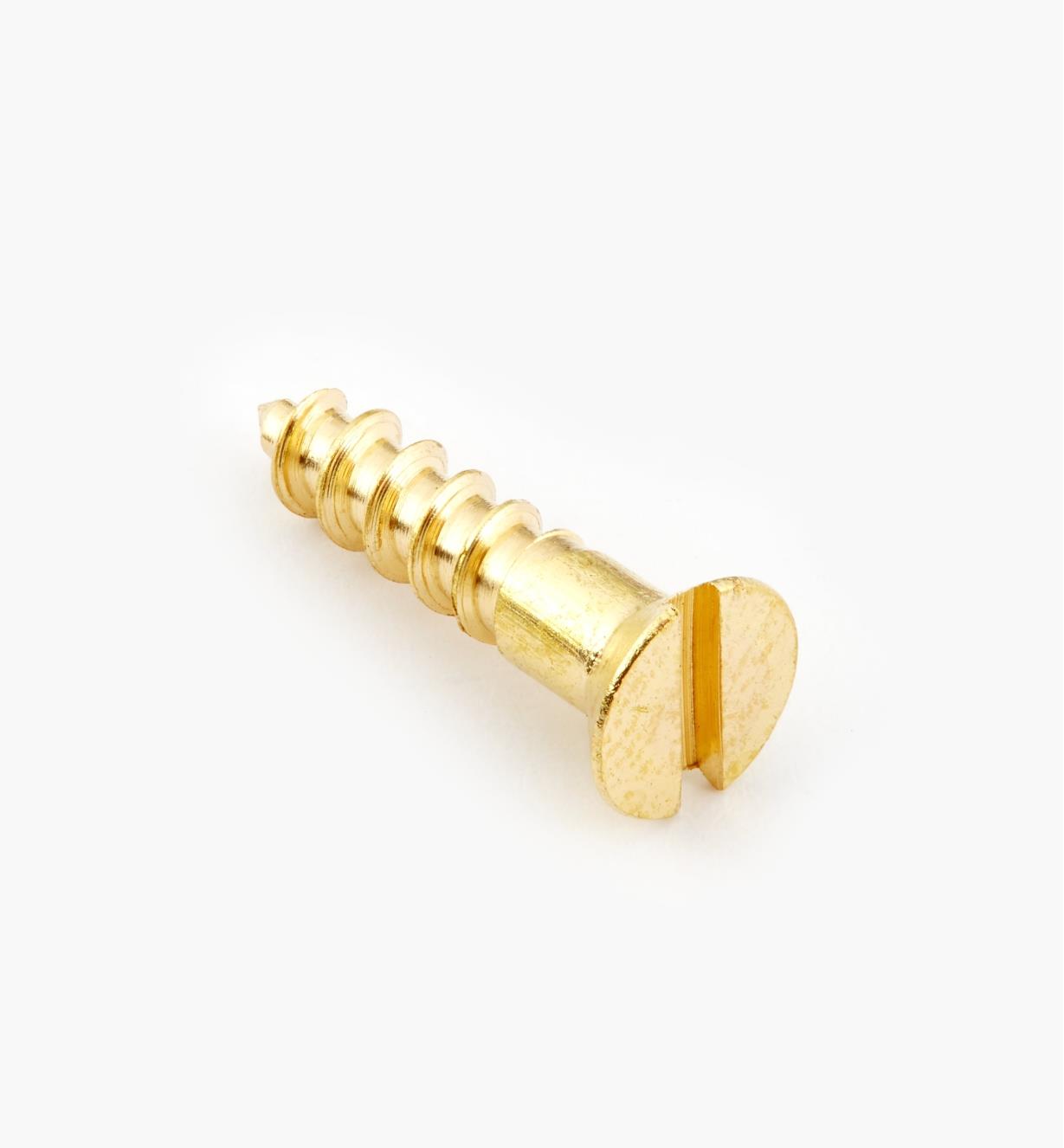 91Z0604 - #6, 5/8" Flat Brass Screws, pkg. of 100