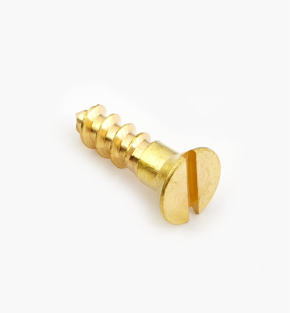 91Z1005 - #10, 3/4" Flat Brass Screws, pkg. of 100