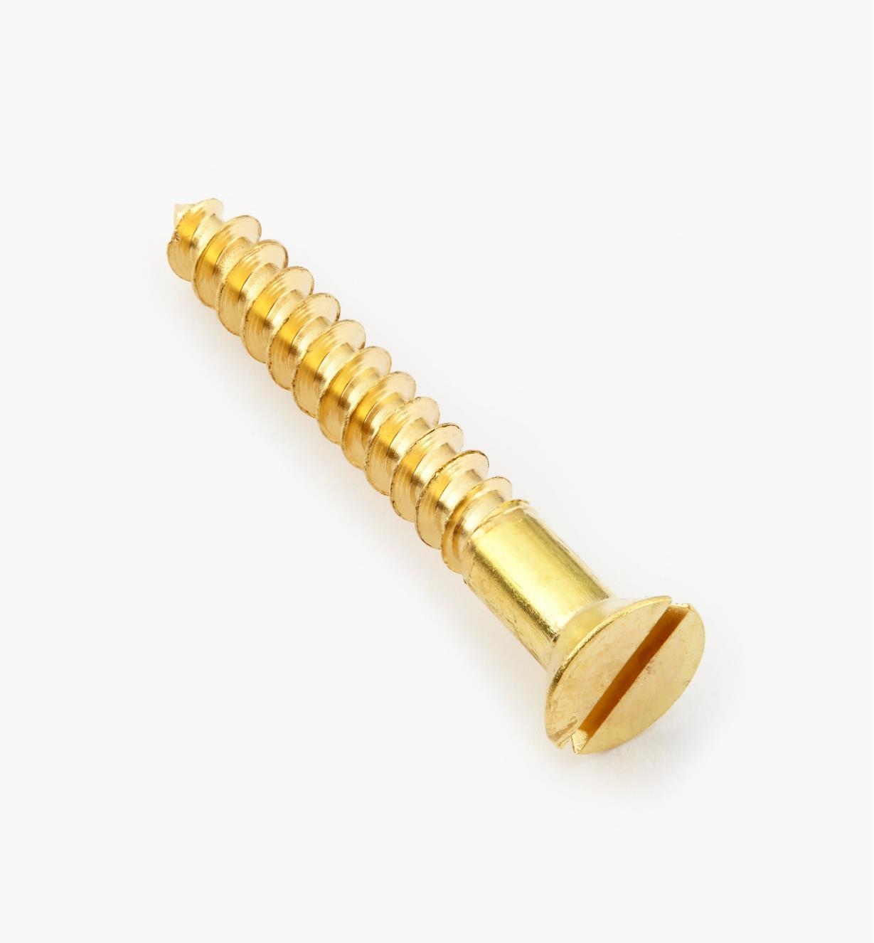 91Z1009 - #10, 1 1/2 Flat Brass Screws, pkg. of 100