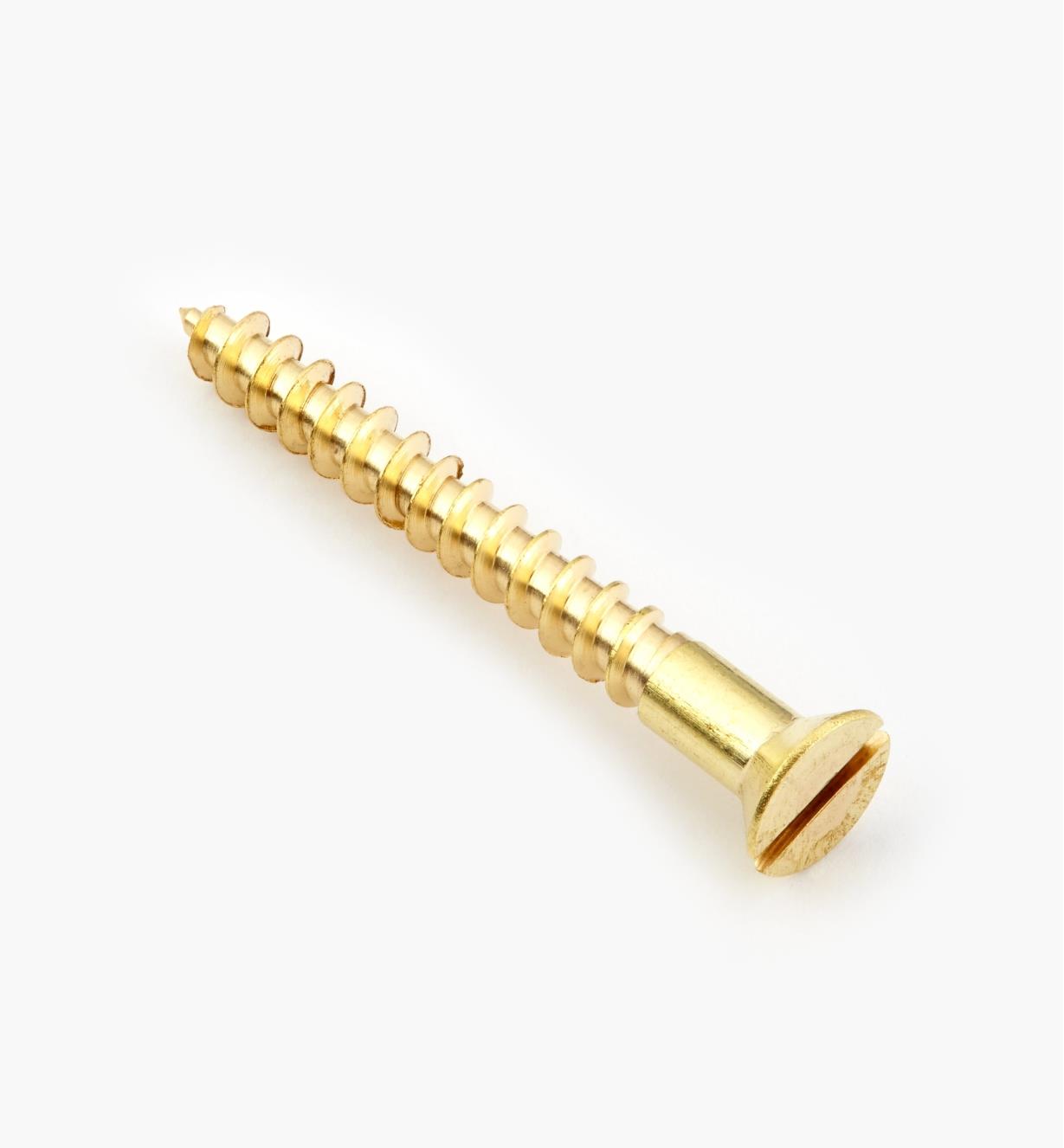 91Z1011 - #10, 2" Flat Brass Screws, pkg. of 100