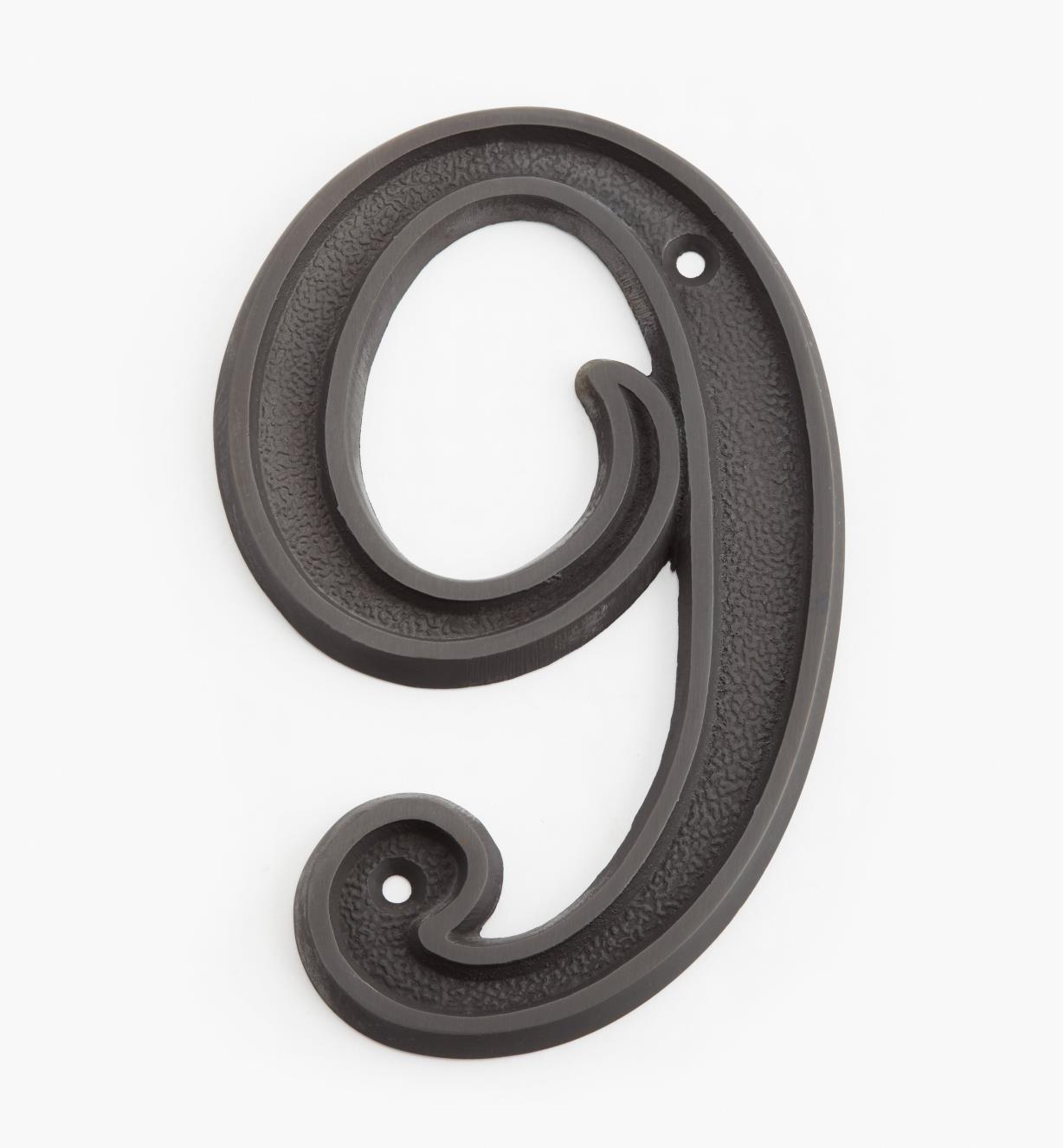 00W0539 - 5" Italic Oil-Rubbed Bronze Number - 9