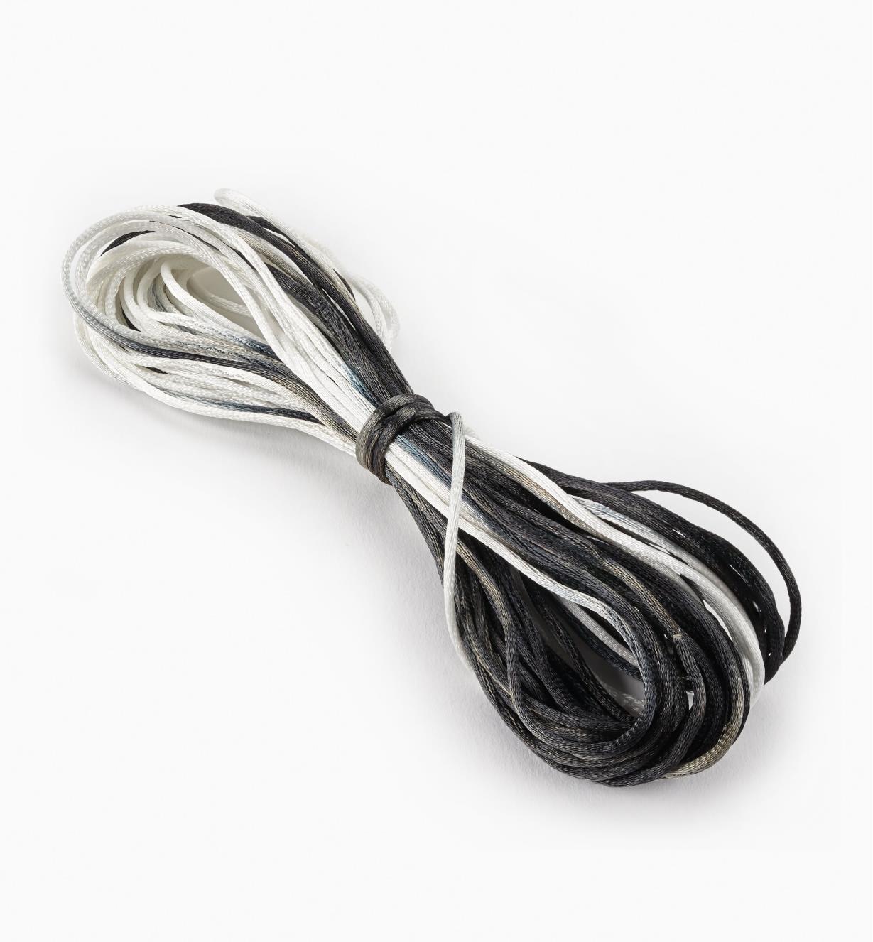 09A0742 - Multicolor, Black & White Rattail Cord