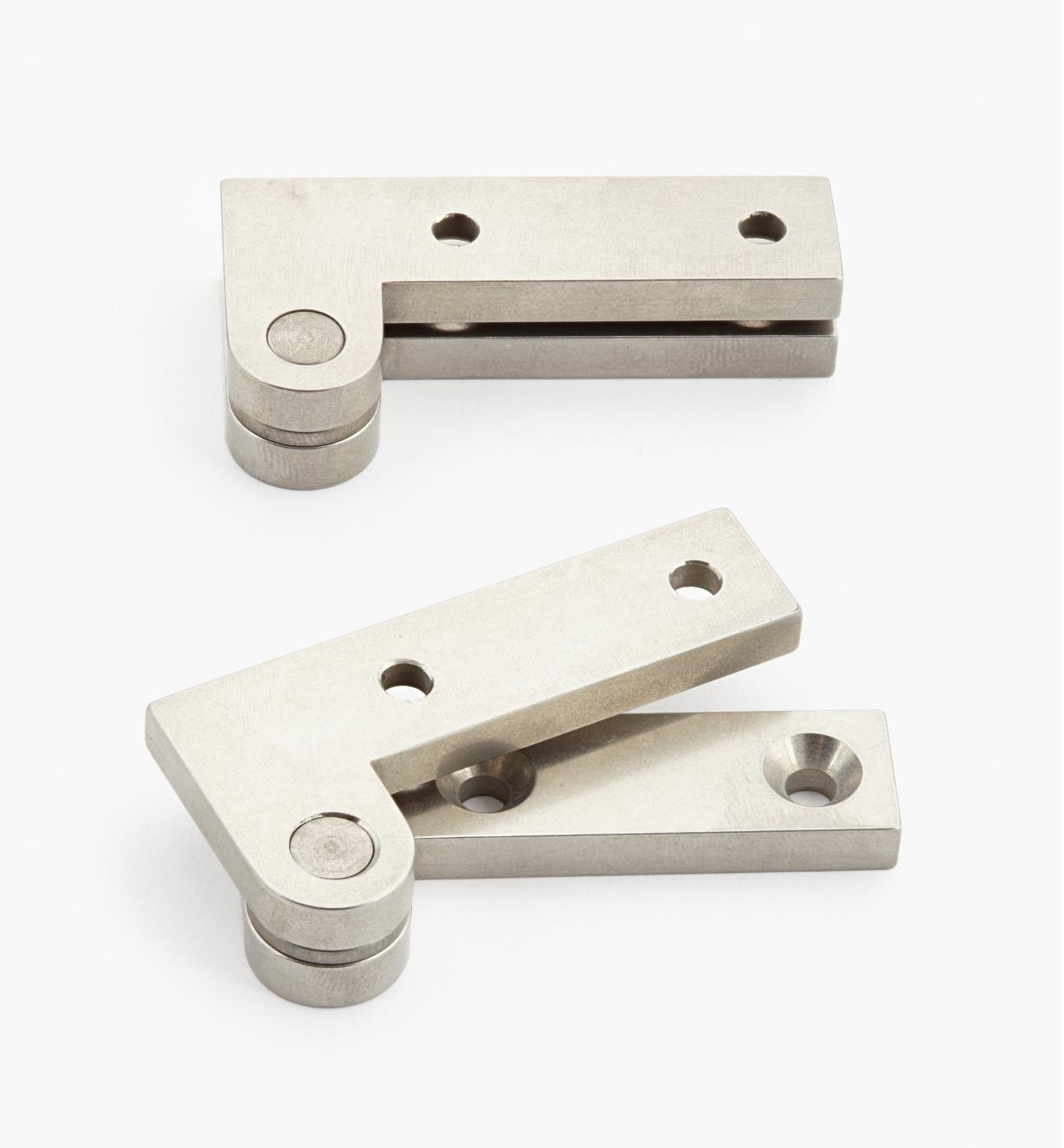 05H0158 - 1" x 2" x 3/16", Stainless Steel Double-Offset Knife Hinges, pair