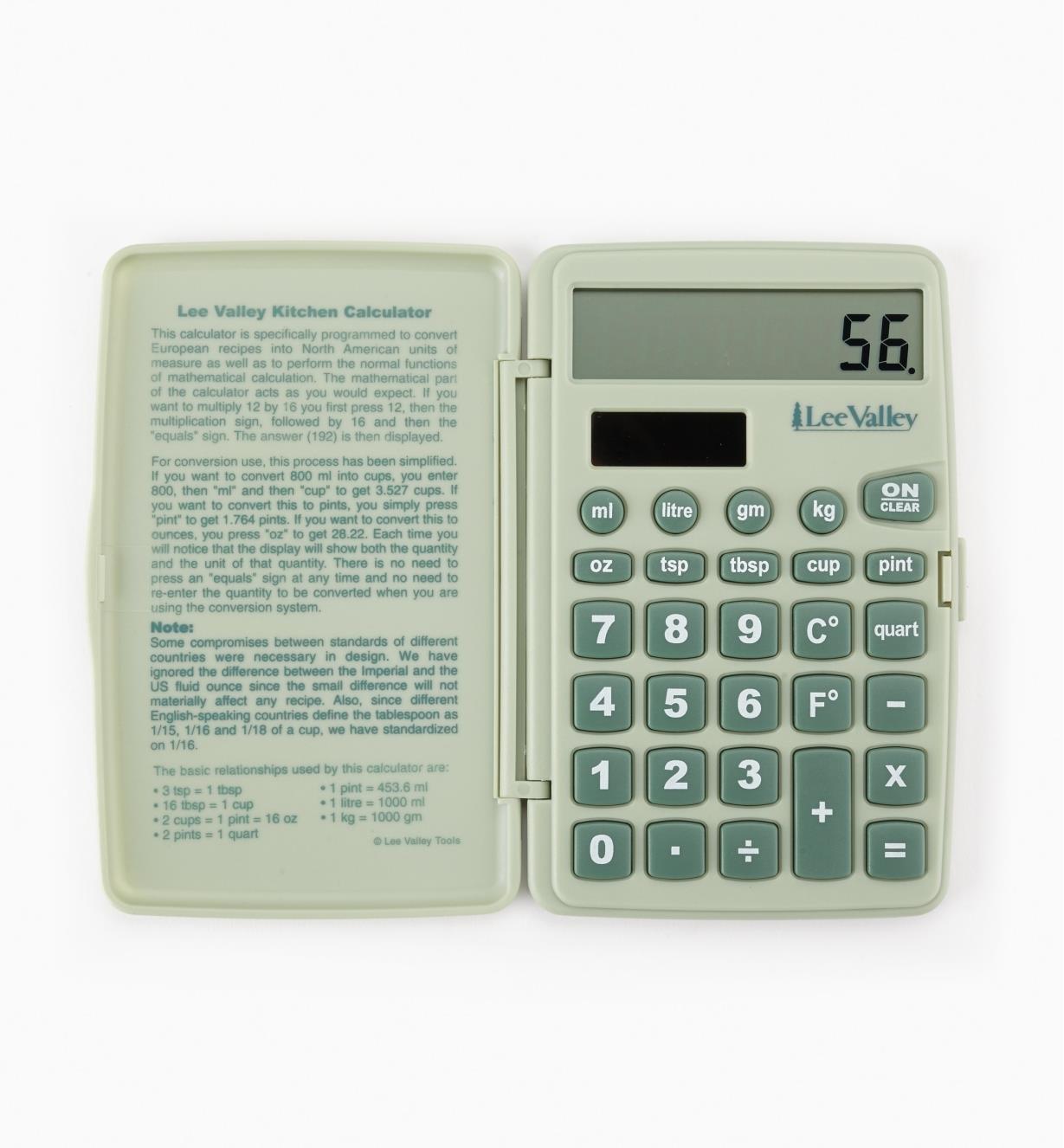 EV160 - Lee Valley Kitchen Calculator