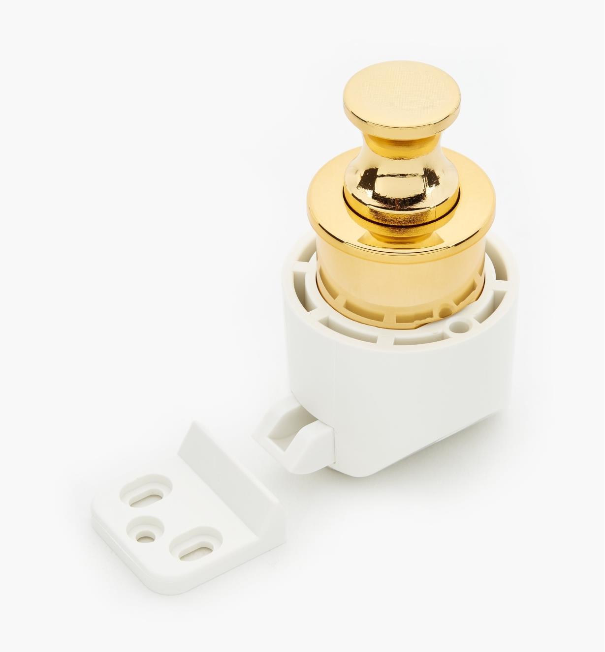 00S3111 - Gold-Plated Knob/White Latch