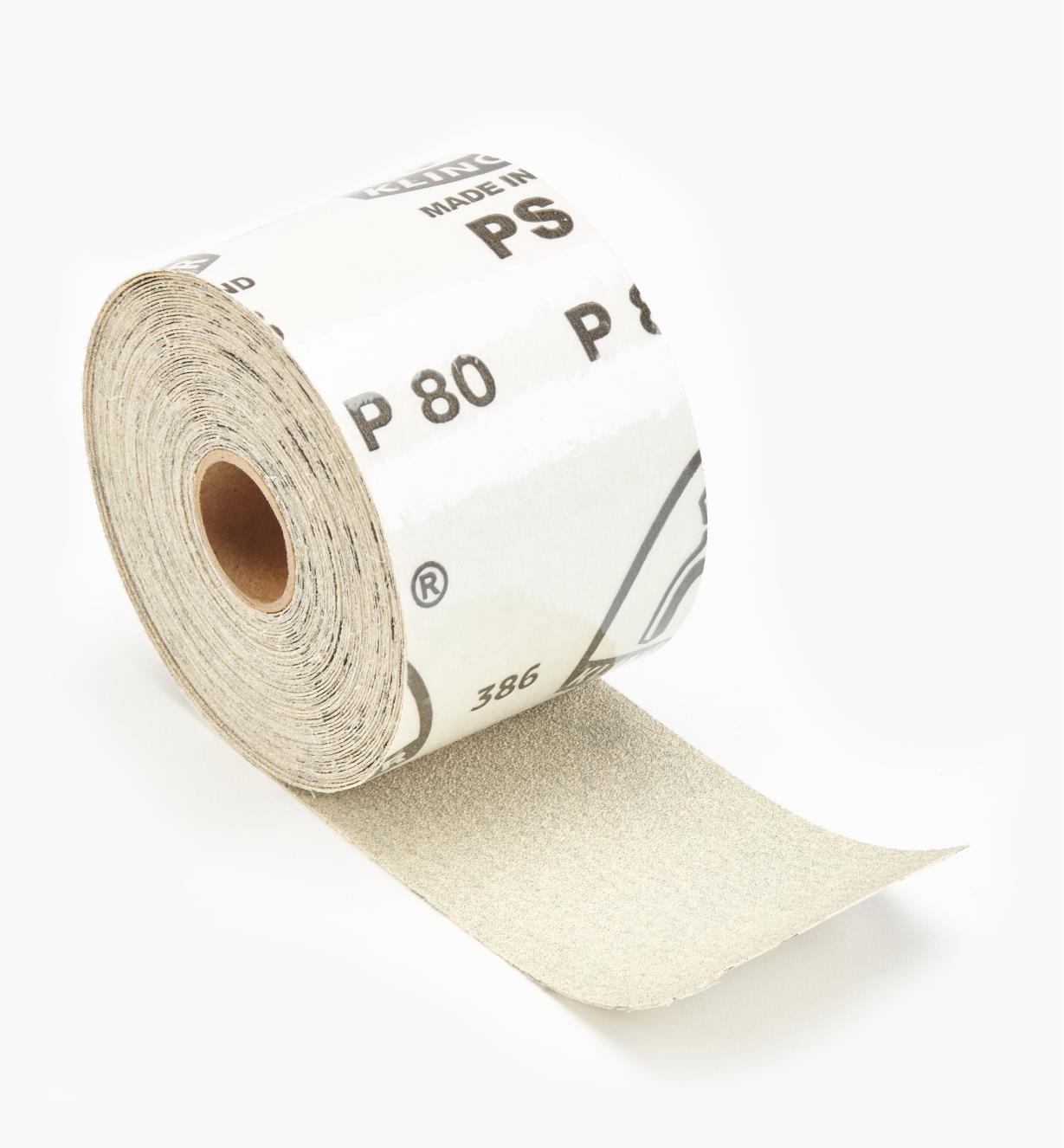 68Z7201 - Rouleau de papier autocollant de 30 pi, grain 80