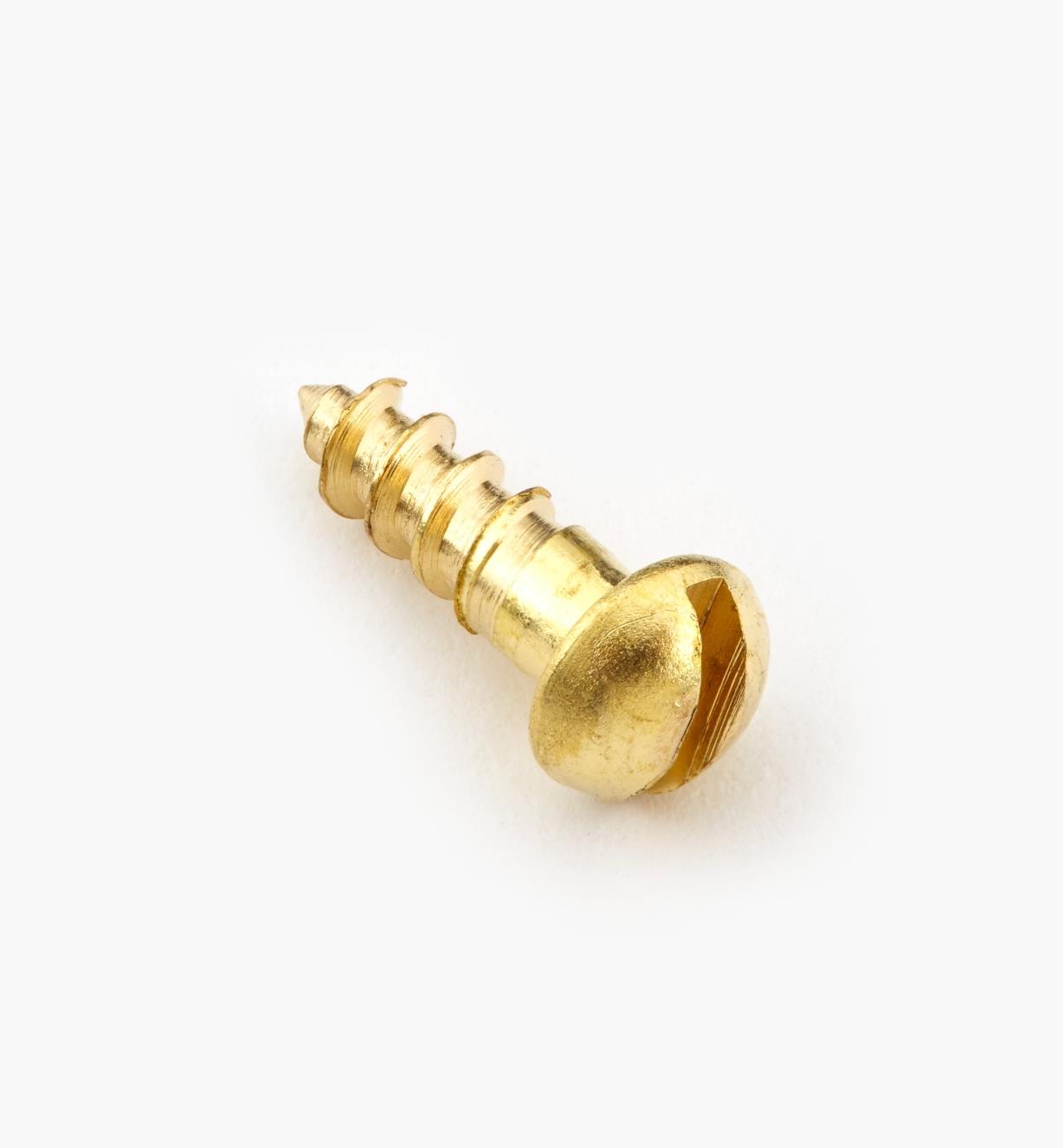 91Y0402 - #4, 3/8" Round Brass Screws, pkg. of 100