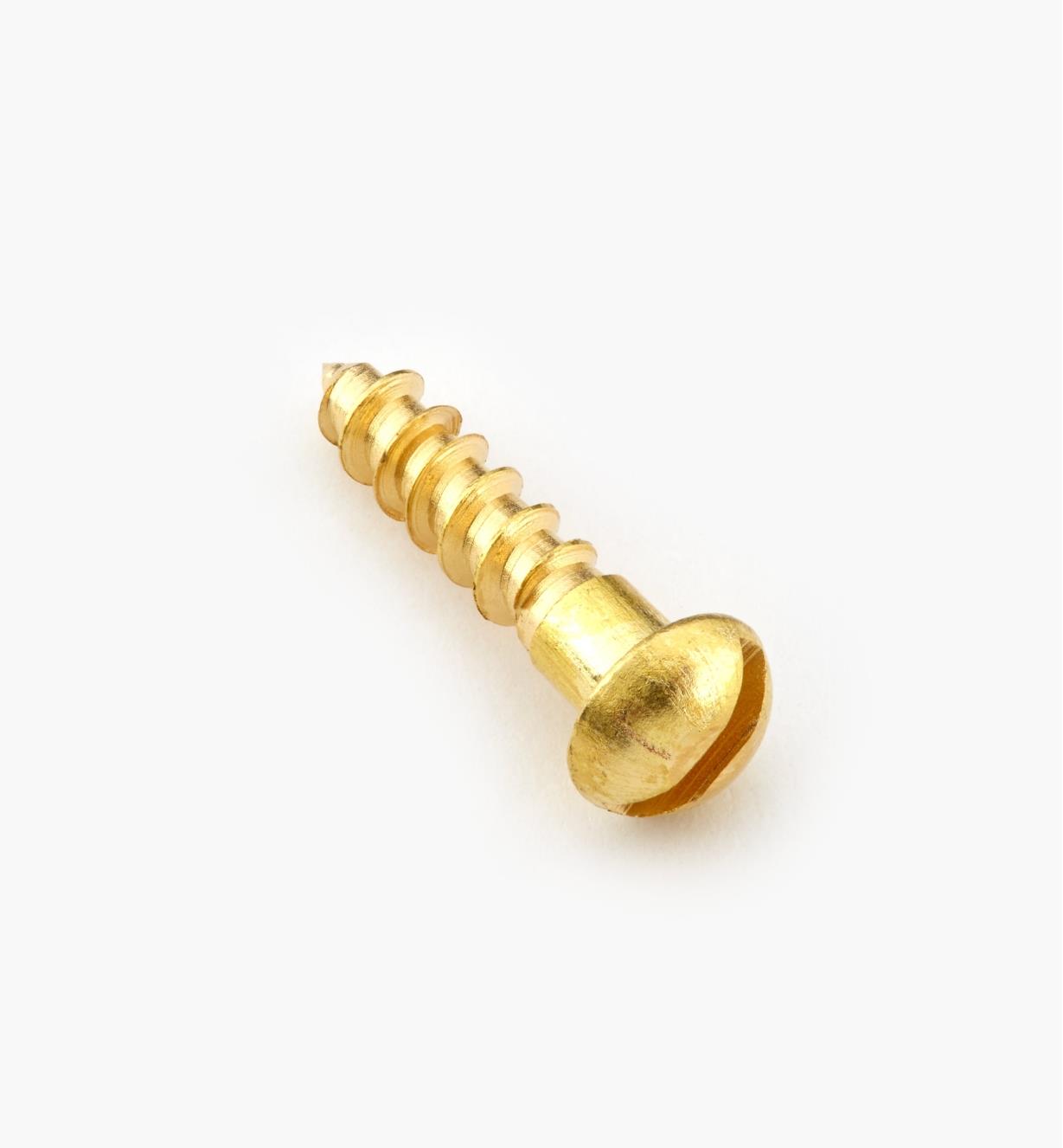 91Y0403 - #4, 1/2" Round Brass Screws, pkg. of 100