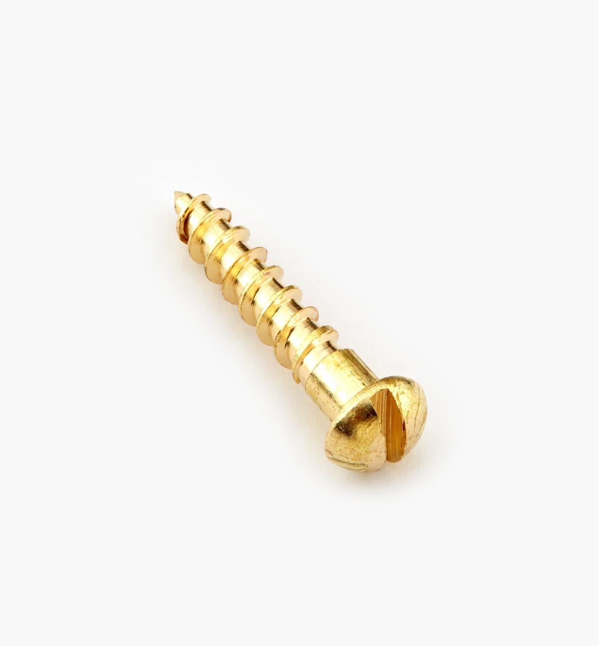 91Y0404 - #4, 5/8" Round Brass Screws, pkg. of 100
