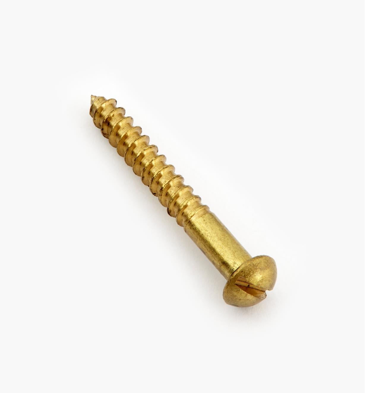 91Y0507X - #5, 1" Round Brass Screws, pkg. of 10