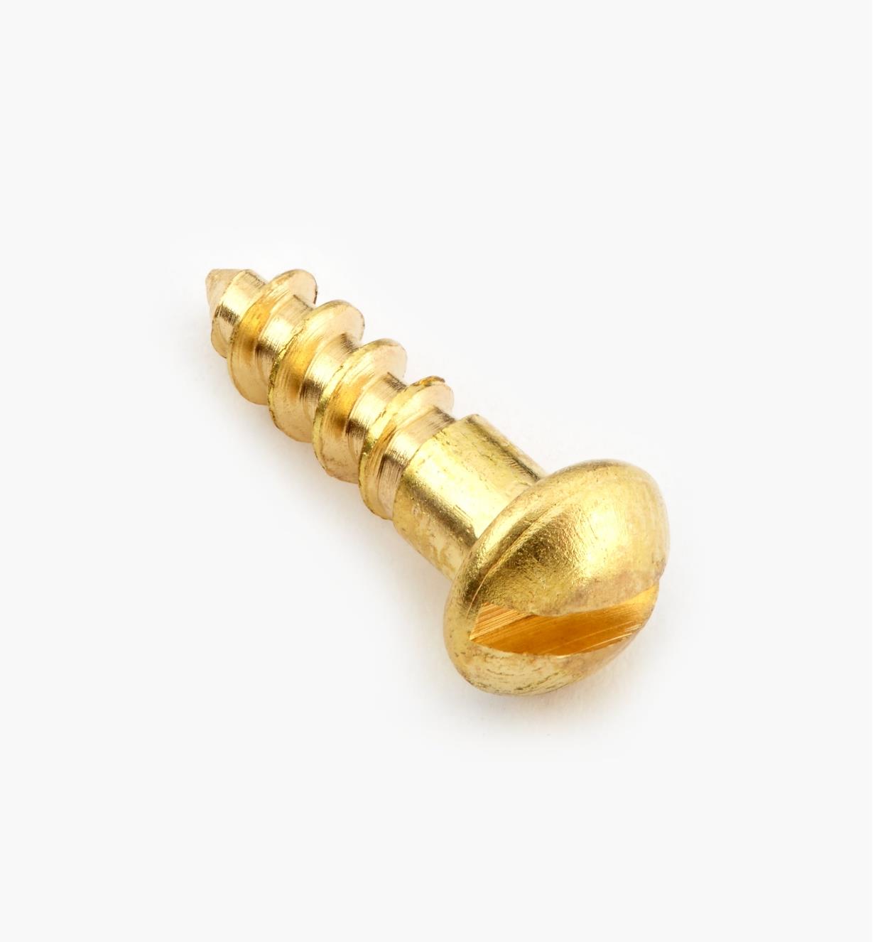 91Y0603 - #6, 1/2" Round Brass Screws, pkg. of 100