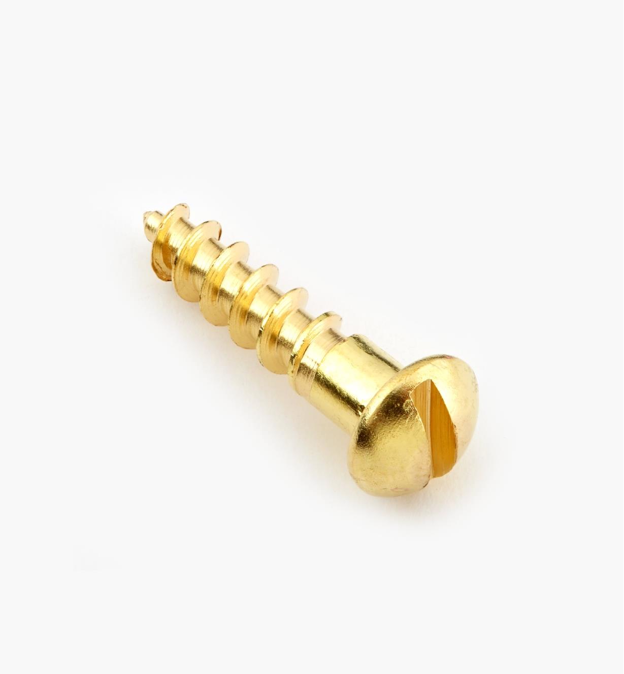 91Y0805 - #8, 3/4" Round Brass Screws, pkg. of 100