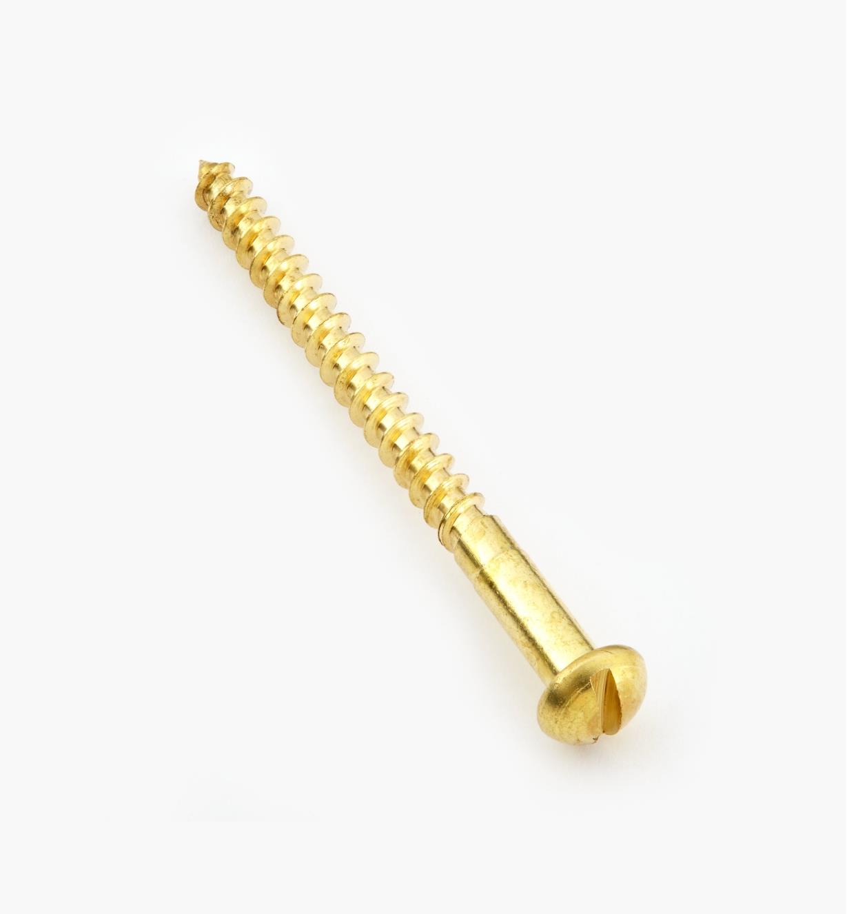 91Y0811X - #8, 2" Round Brass Screws, pkg. of 10