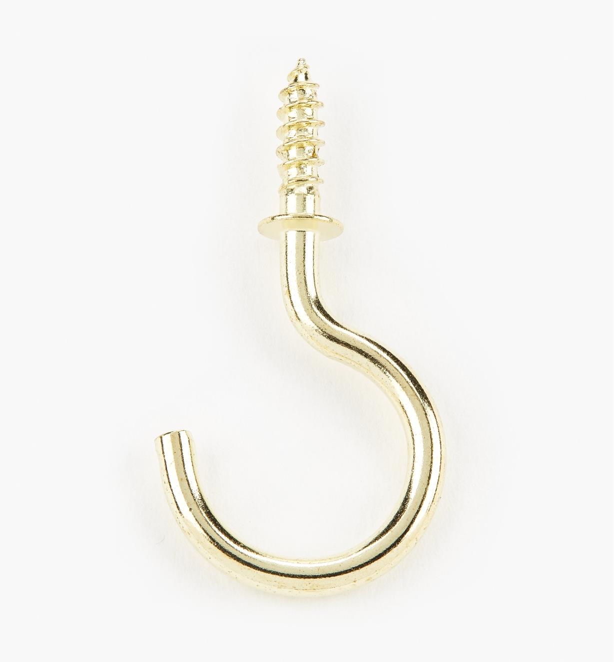 00S5623 - 1" Brass-Plated Cup Hooks (100)