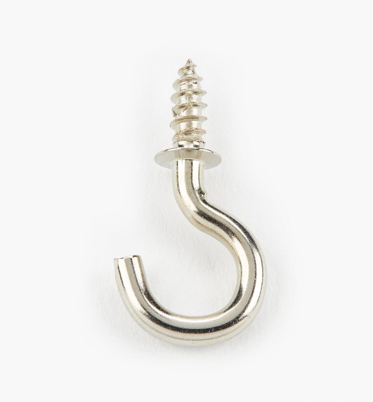 00S5631 - 1/2" Nickel-Plated Cup Hooks (100)