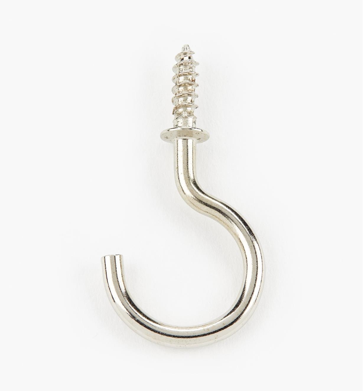 00S5633 - 1" Nickel-Plated Cup Hooks (100)