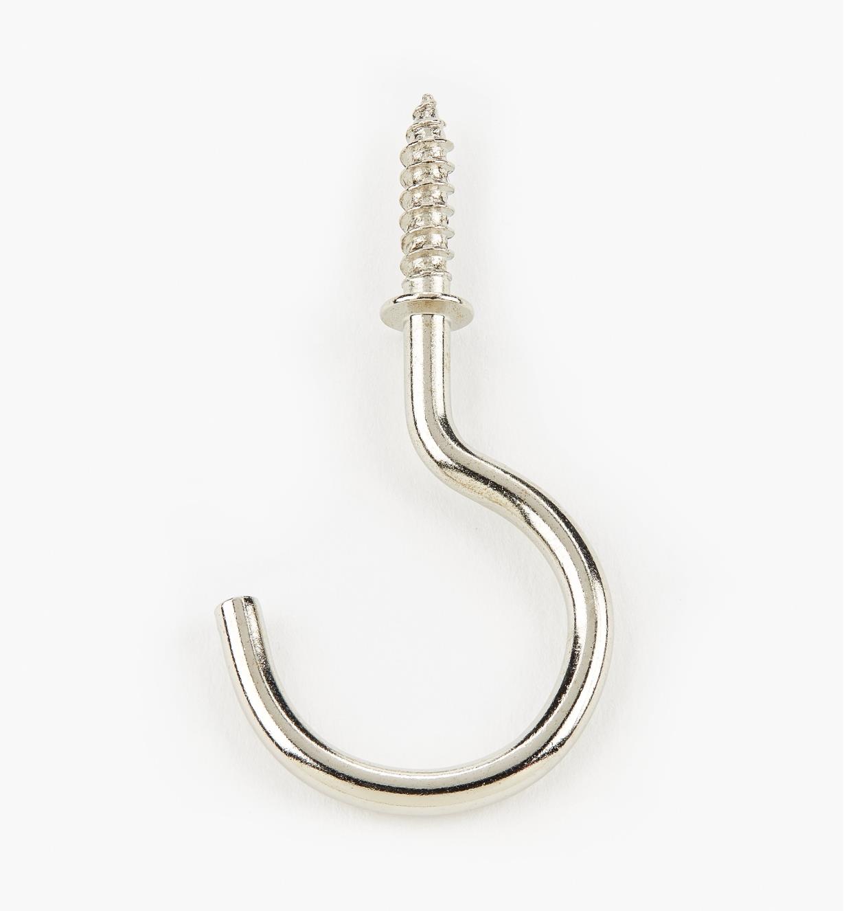 00S5635 - 1 1/2" Nickel-Plated Cup Hooks (50)