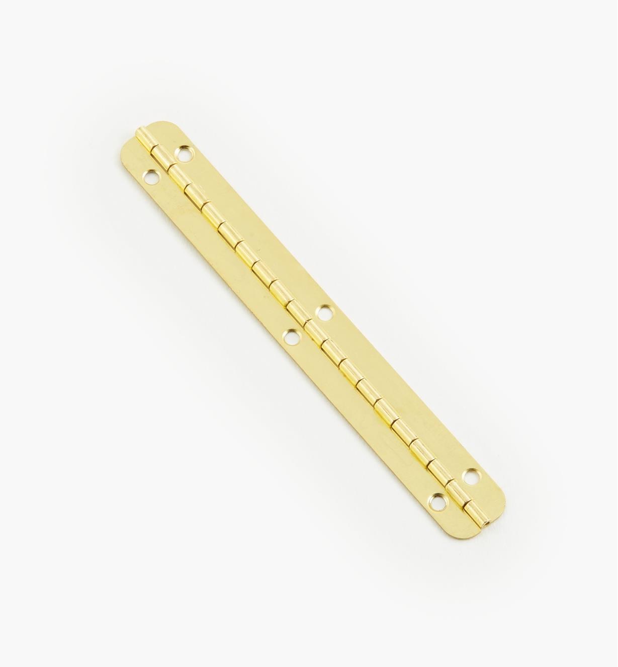 00D8064 - 98mm x 12mm RE Sm. Brass Piano Hinge, ea.