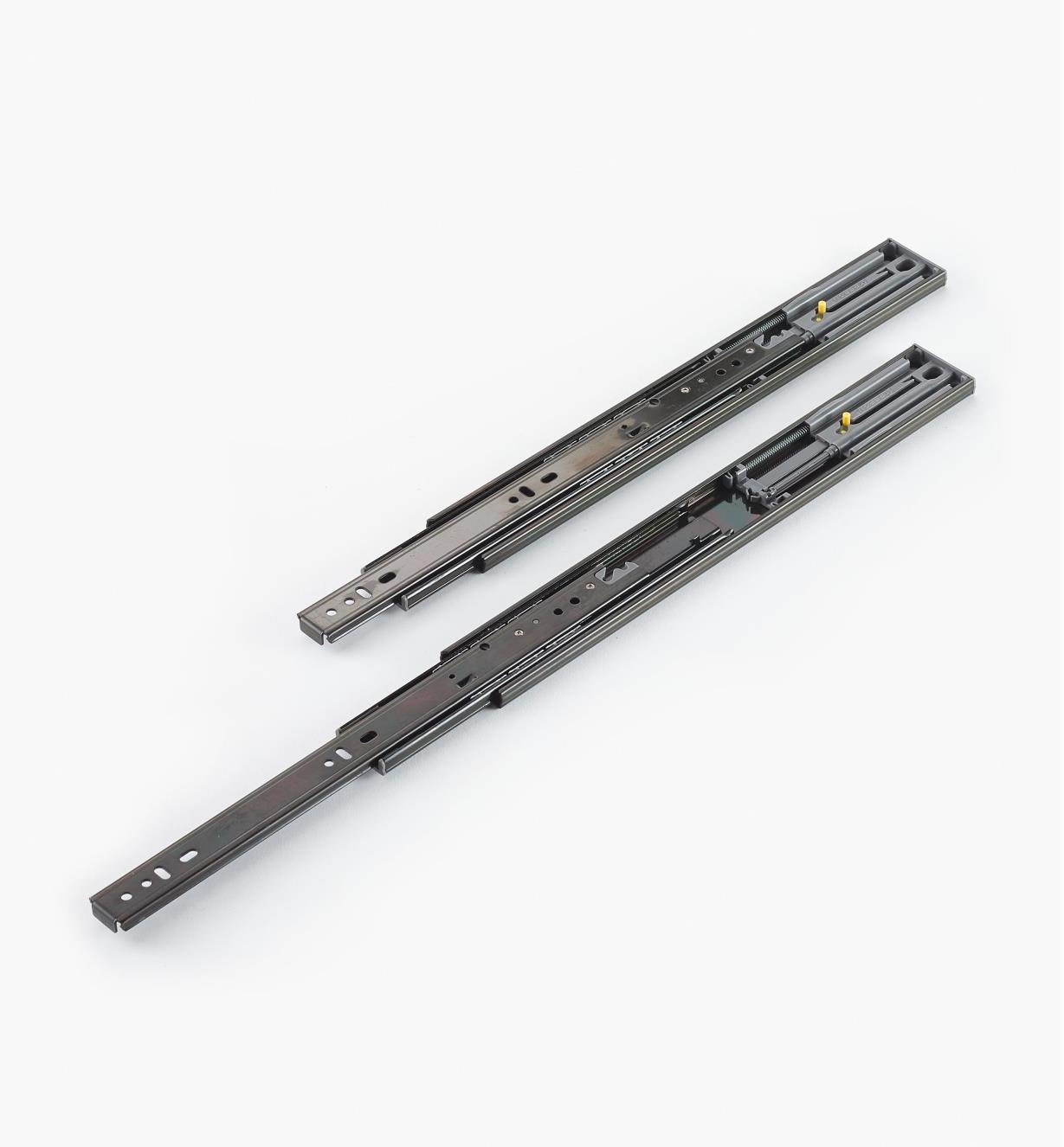 02K5235 - Black Finish, 350mm (14"), Soft-Closing Regular Extension Slides, pr. (50 lb)