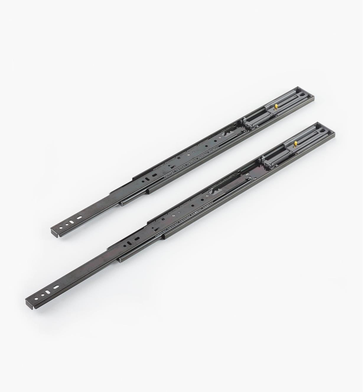 02K5240 - Black Finish, 400mm (16"), Soft-Closing Regular Extension Slides, pr. (75 lb)