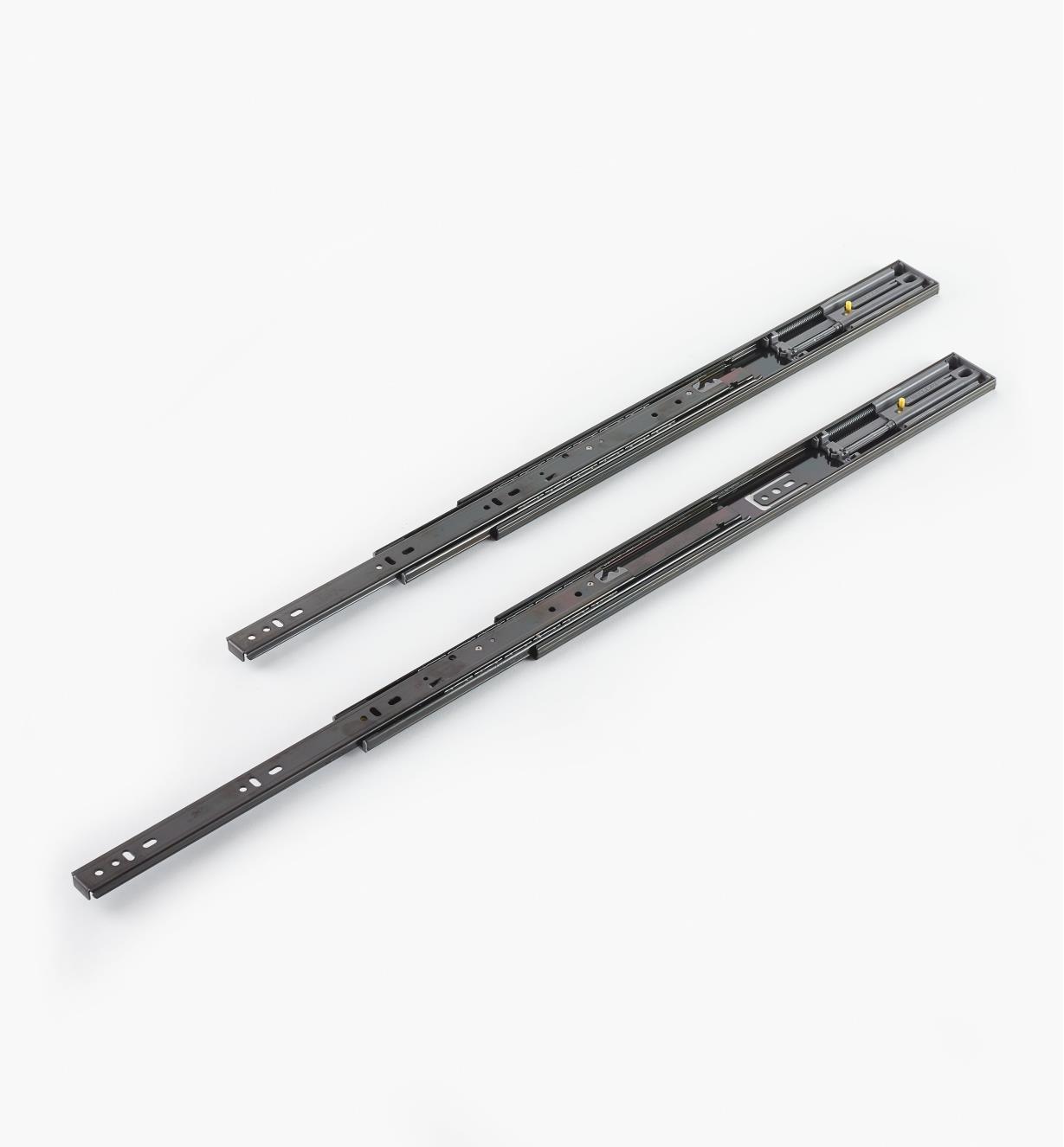 02K5245 - Black Finish, 450mm (18"), Soft-Closing Full-Extension Slides, pr. (100 lb)