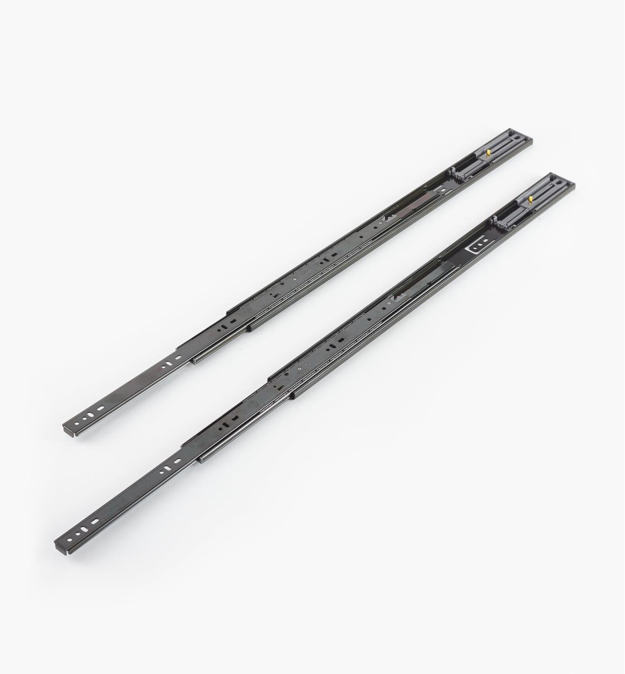 02K5260 - Black Finish, 600mm (24"), Soft-Closing Full-Extension Slides, pr. (100 lb)