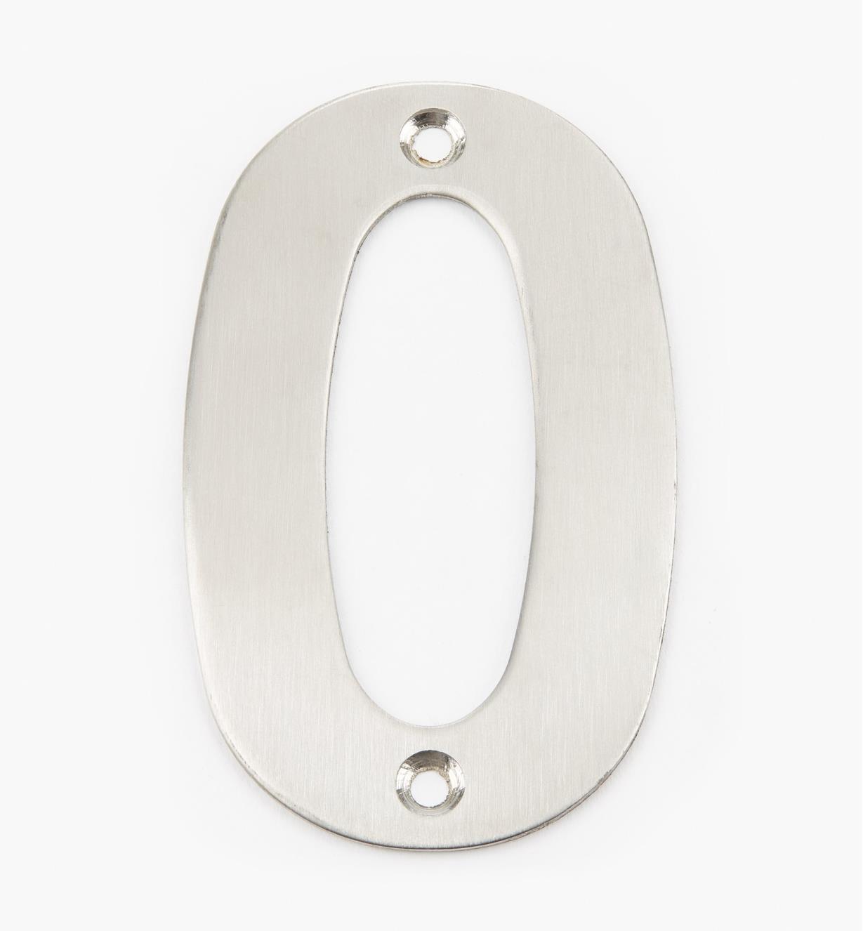 00W0880 - 100mm Stainless-Steel House Number - 0