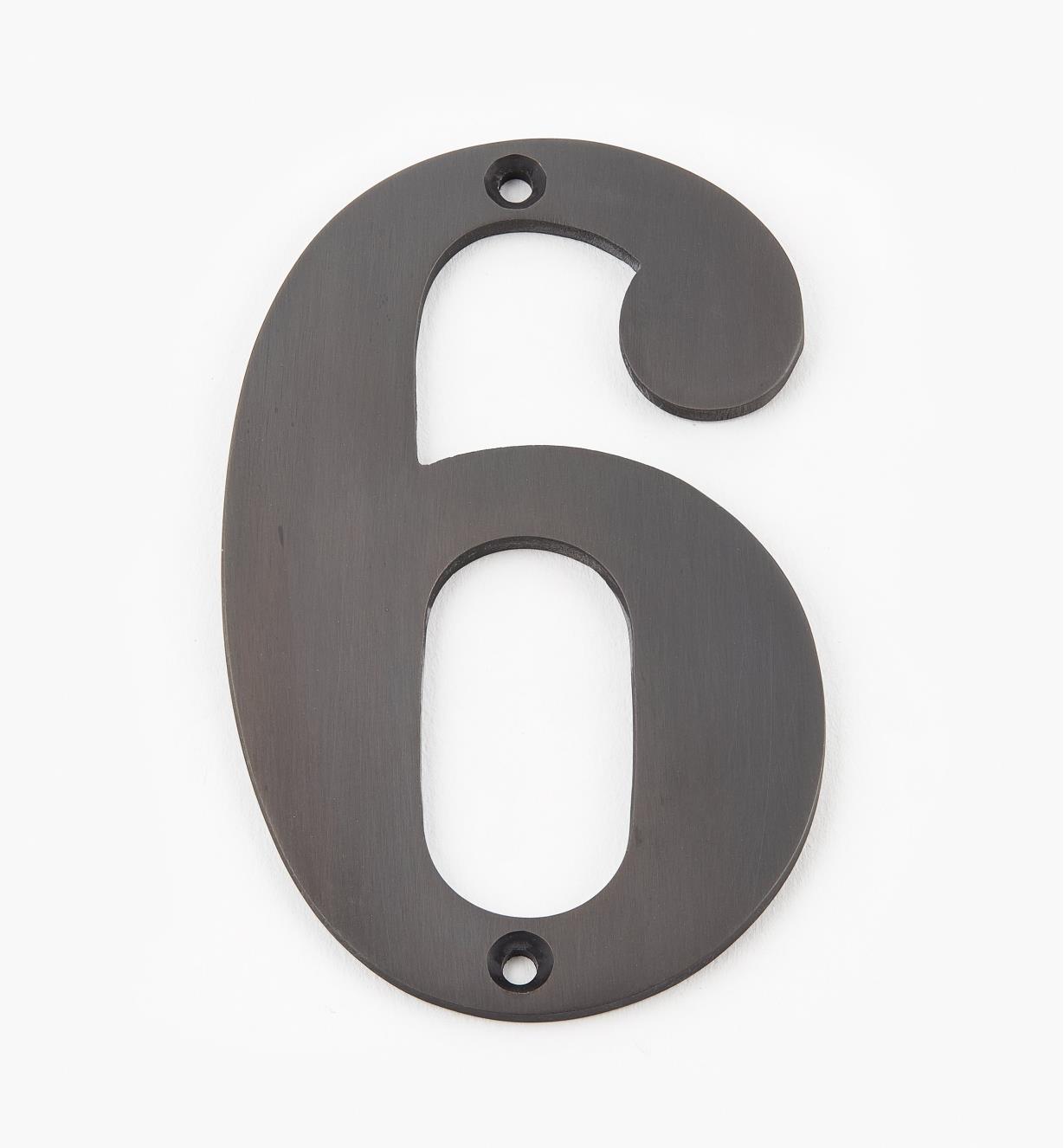00W0576 - 4" Standard Oil-Rubbed Bronze Number - 6