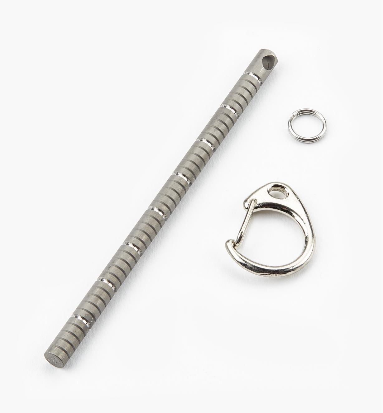 45K2065 - Porte-clés gradué en titane TEC, métrique, 8 cm