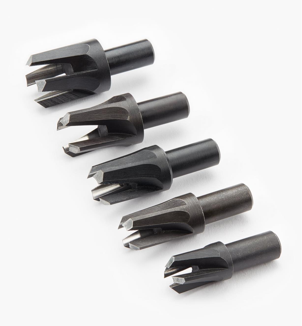 05J0511 - Set of 5 Imperial Veritas Snug-Plug Cutters (1/4", 5/16", 3/8", 7/16", 1/2")