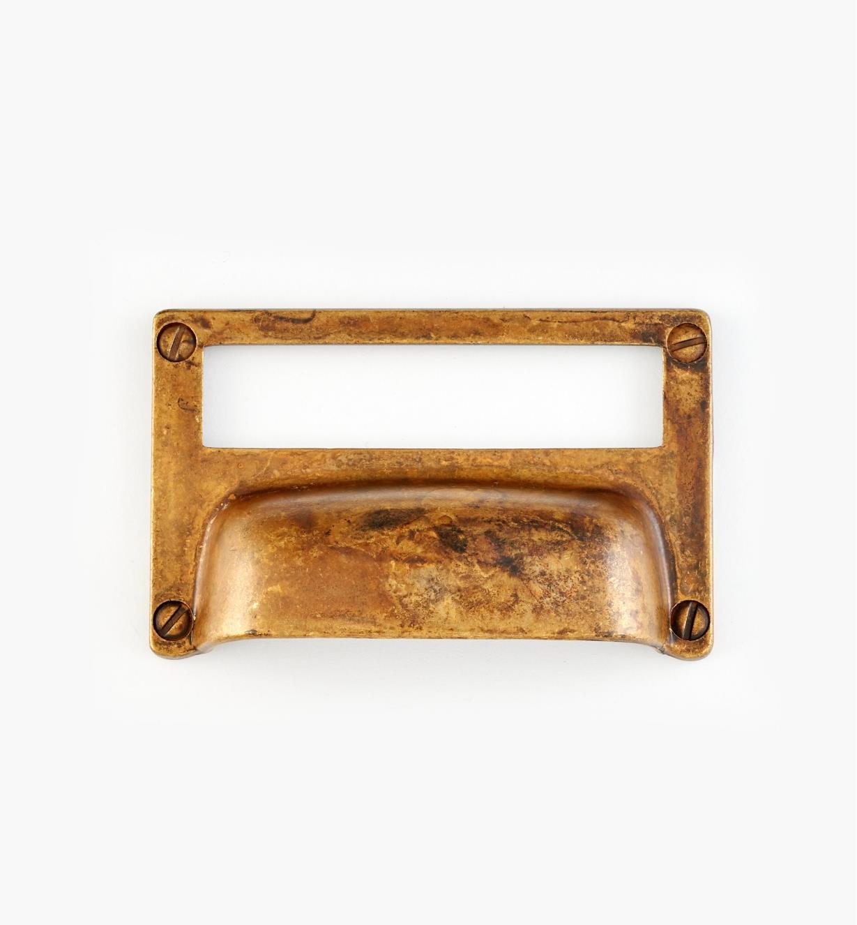 01A5760 - Old Brass Zamak Card Frame Pull