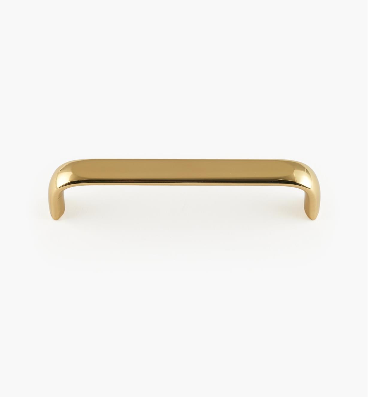 00W4211 - 96mm Polished Brass Broad Oval Pull