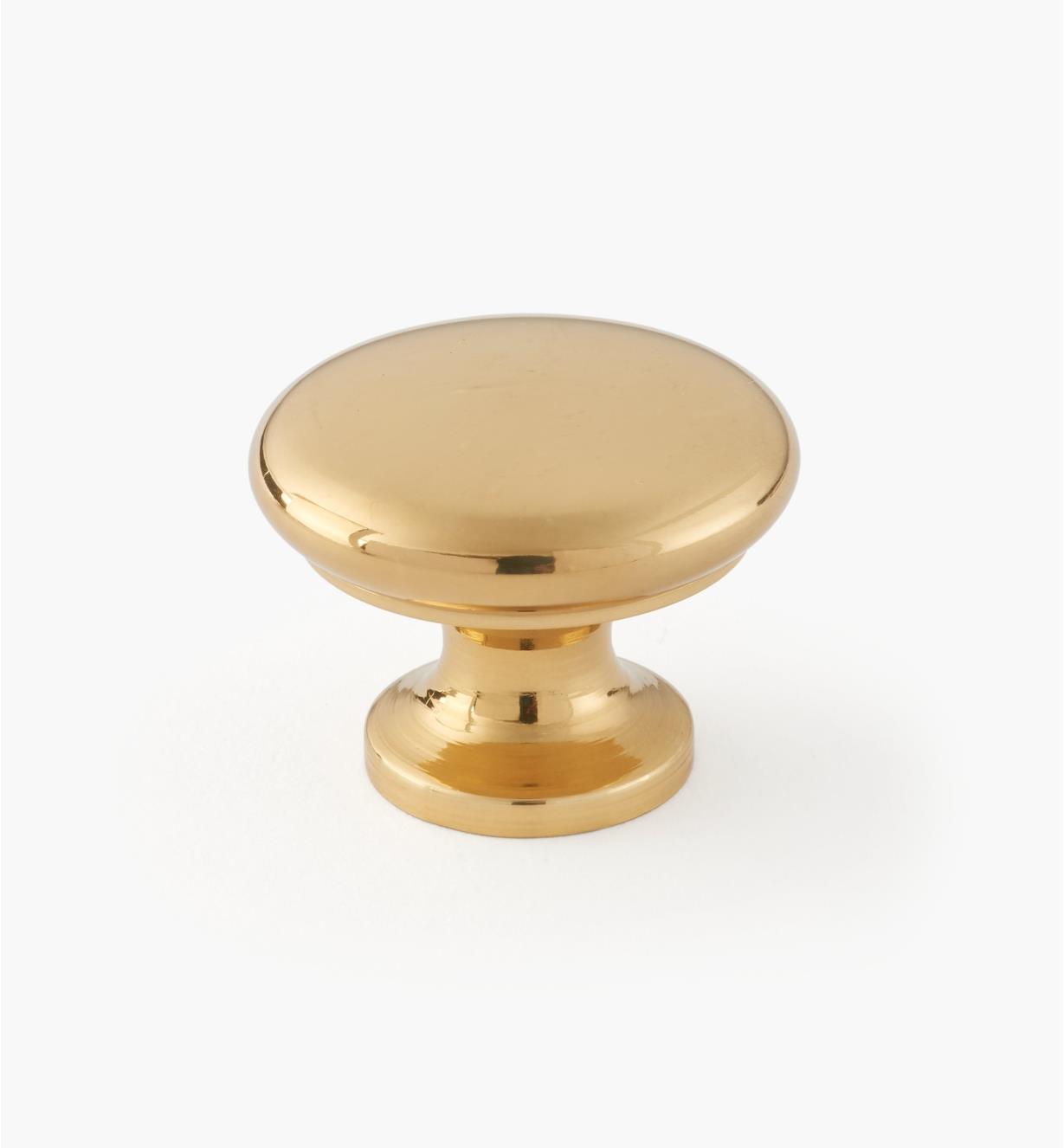 00W5501 - 1 1/8" x 1" Brass Knob