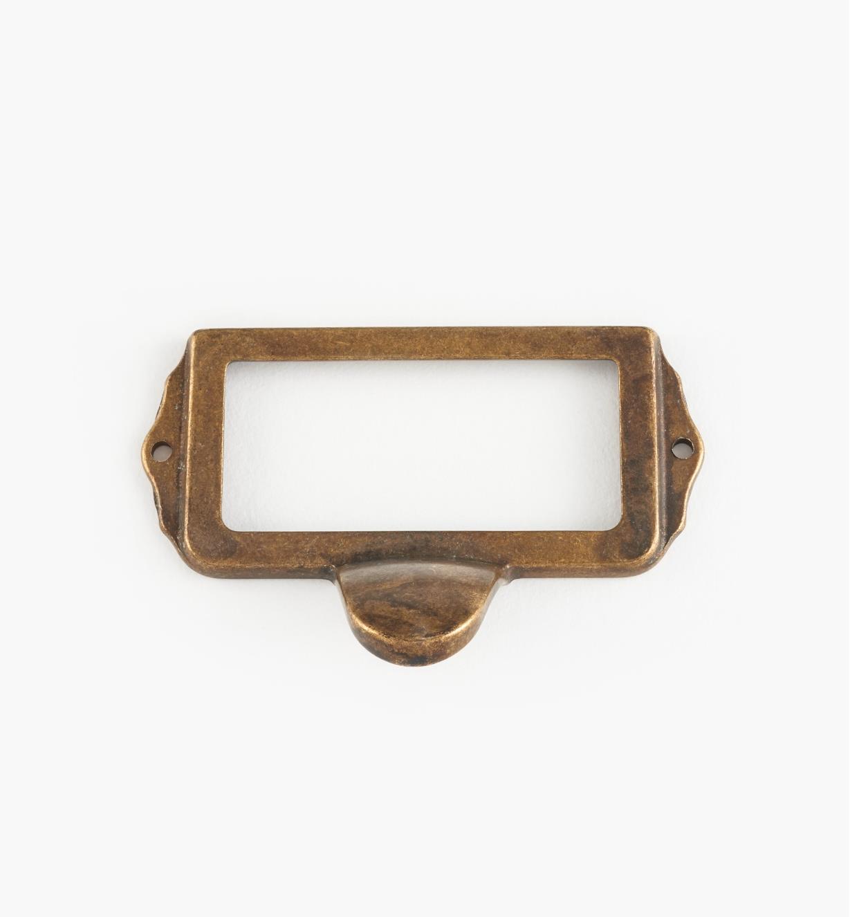 01A5751 - Old Brass Card Frame/Pull