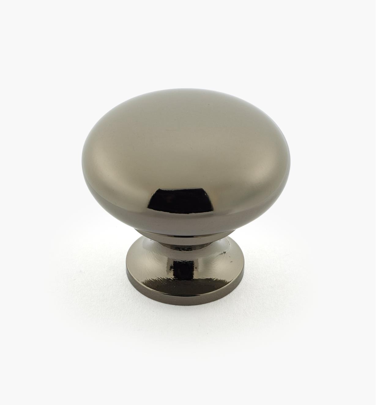 01W1505 - Bouton à base à rebords plats, nickel noir