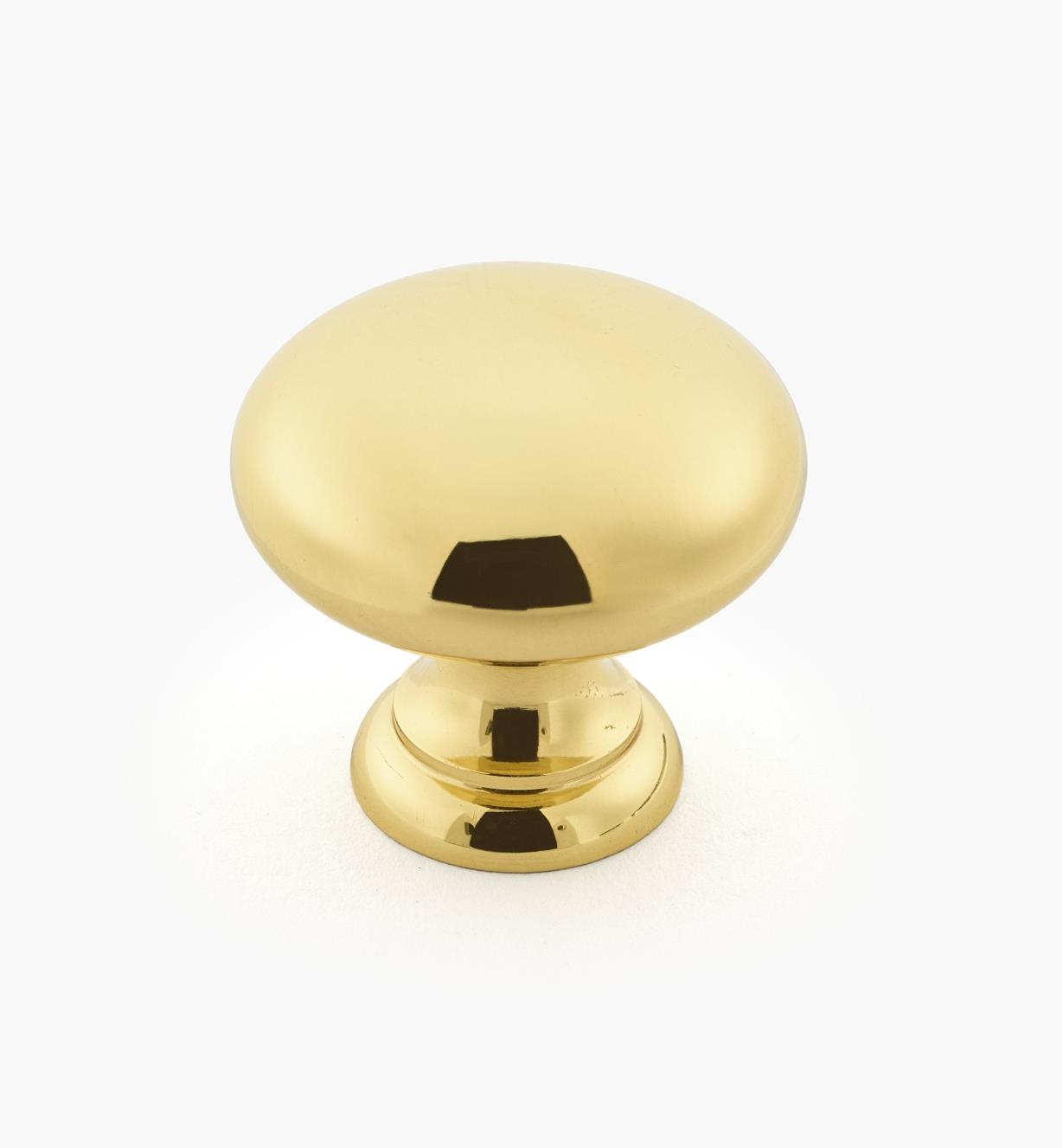 01W1601 - Round Polished Brass Knob