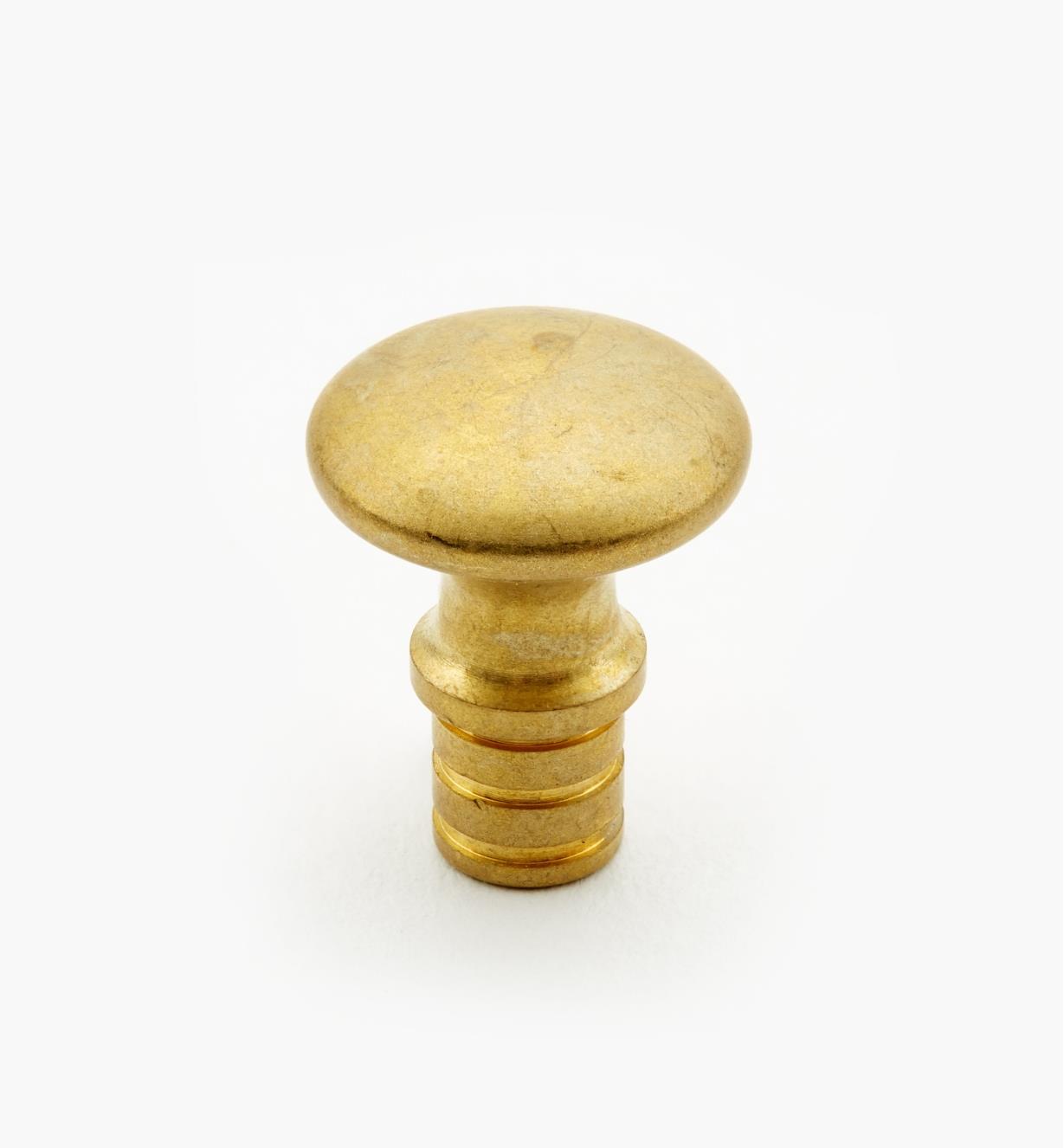 05H2205 - 9/16" x 7/16" Lee Valley Small Turned Brass Knob (11/16")