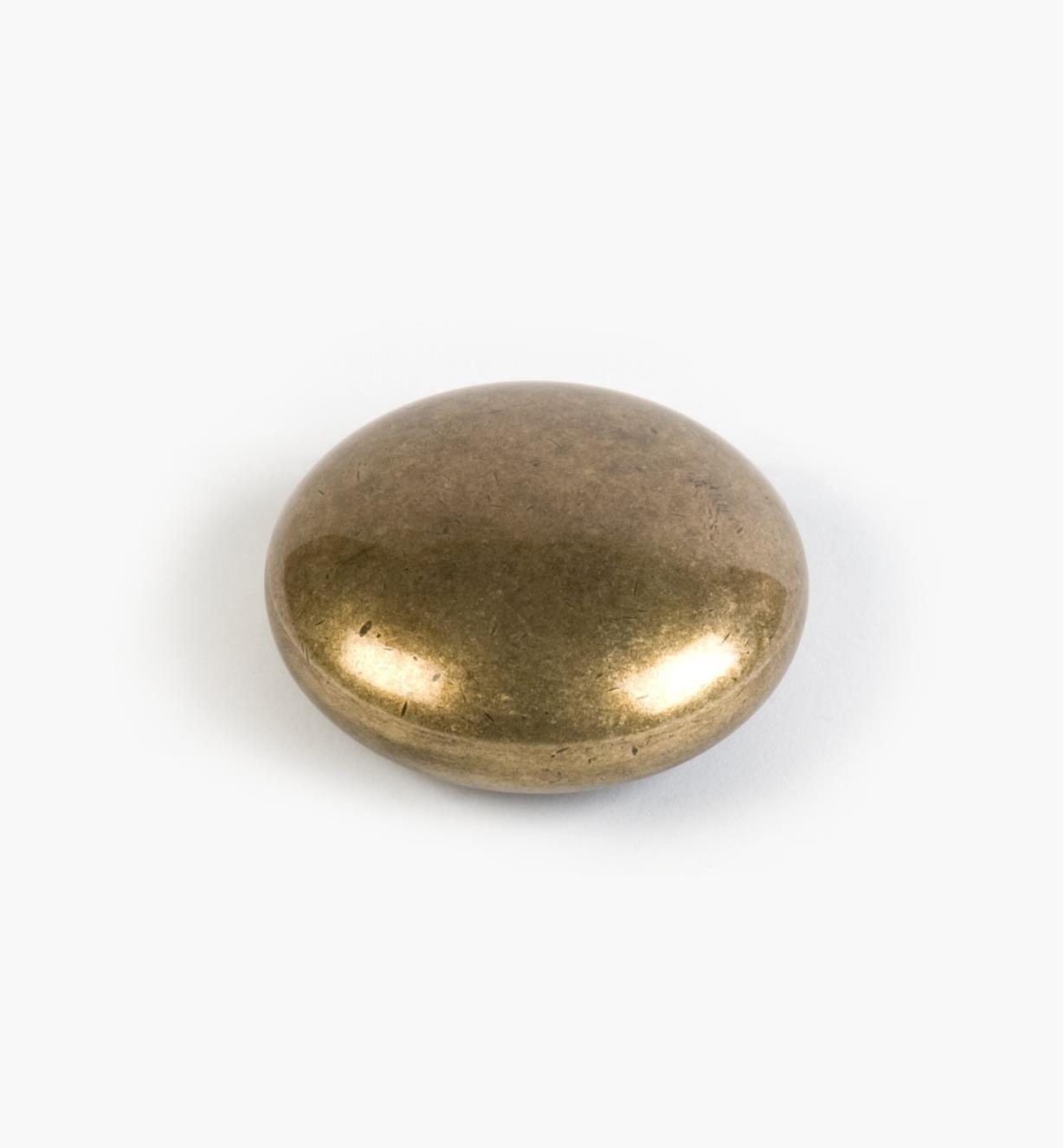 01G1613 - 60mm x 27mm Round Antique Brass Stone Pull