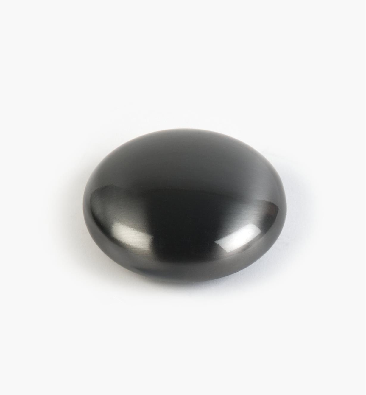 01G1623 - Bouton rond Galet, fini nickel noir, 60 mm x 27 mm